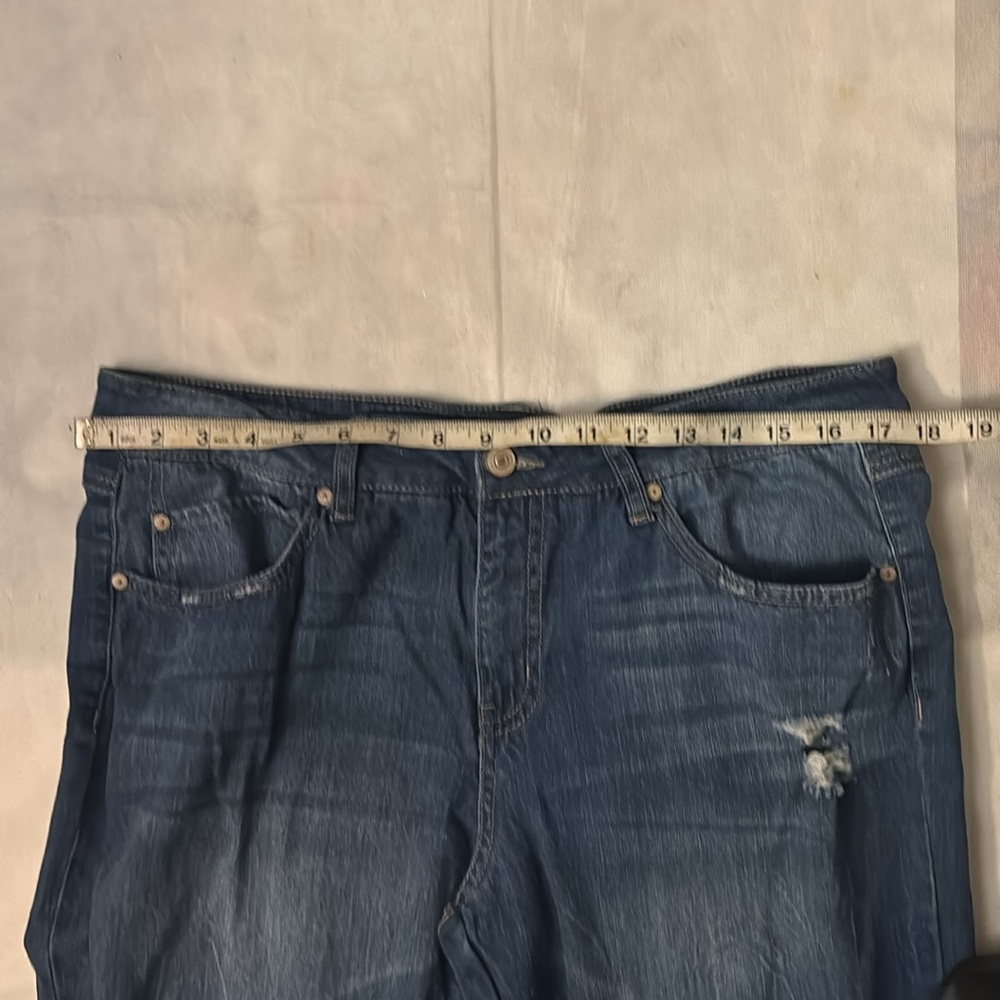 Signature Studio E Embroidered Shark Bite Hem Jeans 16 Boho Festival Hippie - Picture 5 of 11